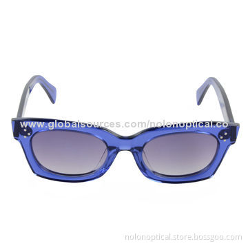 Crystal Blue Acetate Sunglasses with Good Quality, OEM/ODM Orders Available